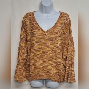 Appraisal S Oversized Featherweght Fall Autumn Sweater Flared Sleeve V Neck